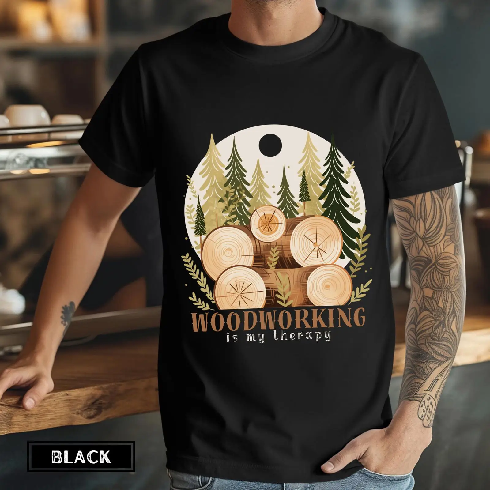 Woodworking Therapy - T-shirt « Le travail du bois