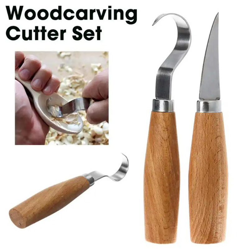 Woodworking Groove - Couteau de sculpture sur bois, ciseau,