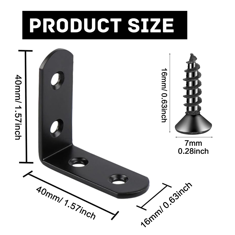 Support en L d'angle noir, sup - Woodworking Joint avis et prix
